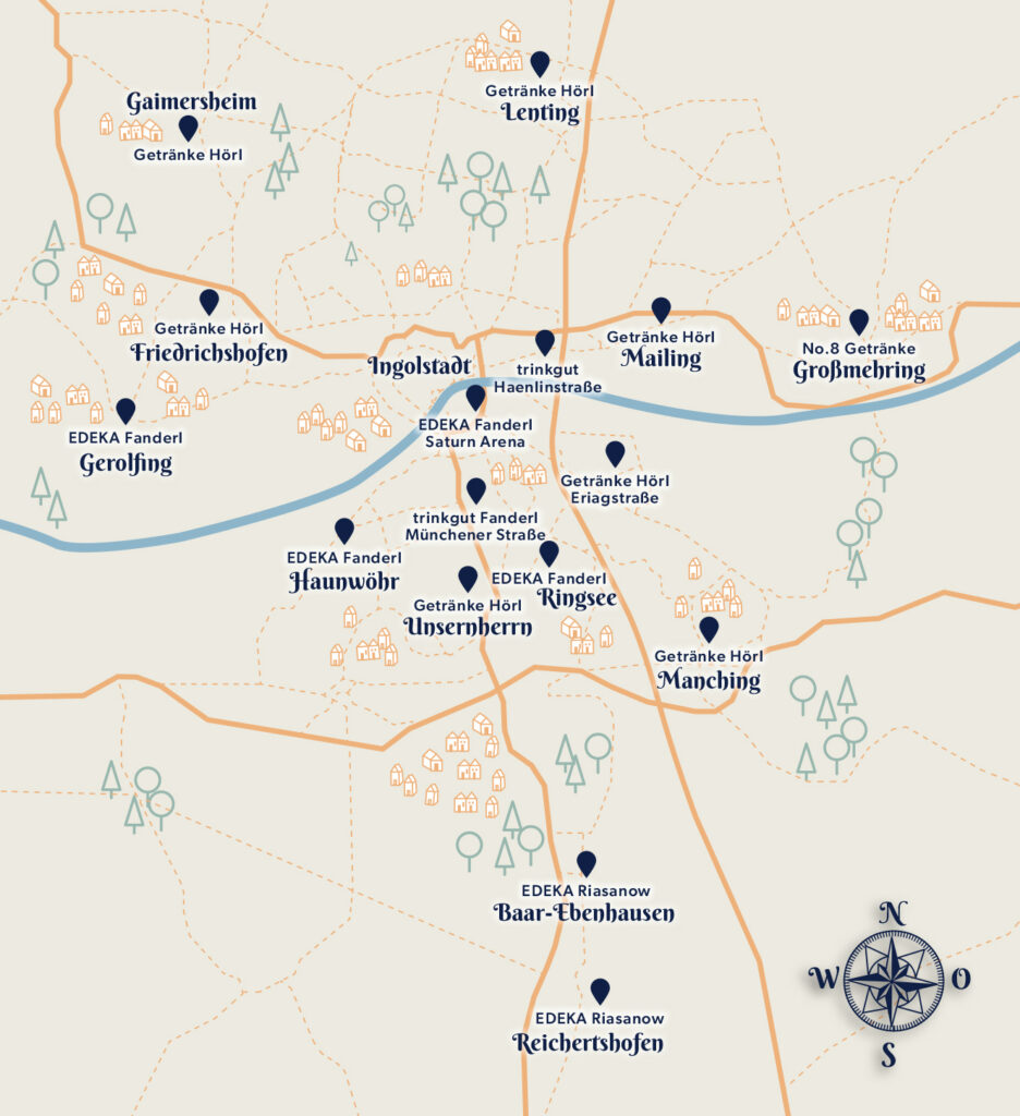 Verkaufsstellen Karte in Ingolstadt